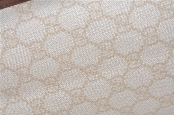 Authentic GUCCI Vintage Shoulder Tote Bag GG PVC Leather 190259 Ivory 9147F