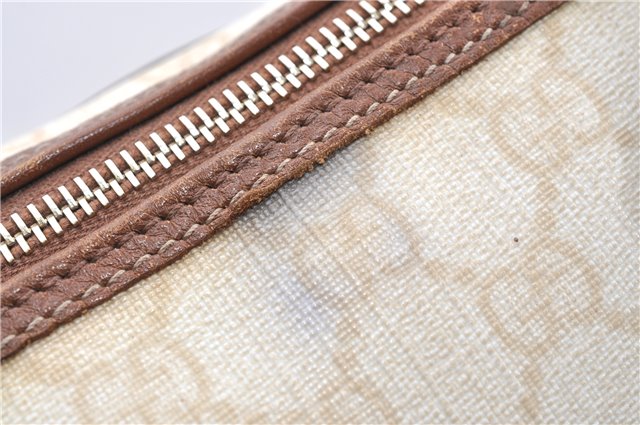 Authentic GUCCI Vintage Shoulder Tote Bag GG PVC Leather 190259 Ivory 9147F