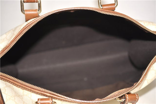 Authentic GUCCI Vintage Shoulder Tote Bag GG PVC Leather 190259 Ivory 9147F