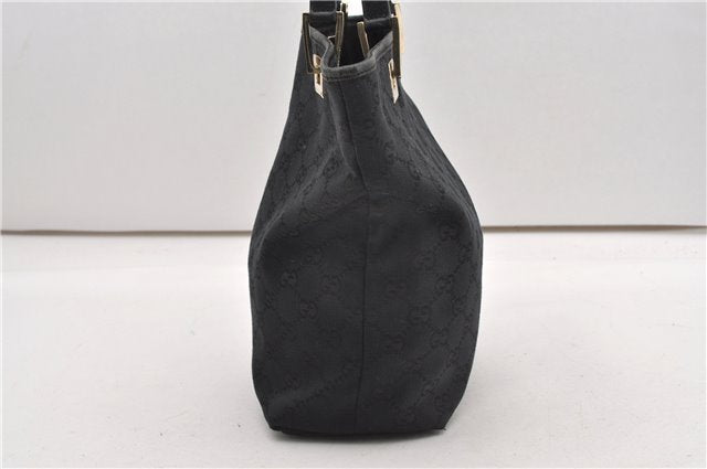 Authentic GUCCI Shoulder Hand Tote Bag GG Canvas Leather 0021099 Black 9148F