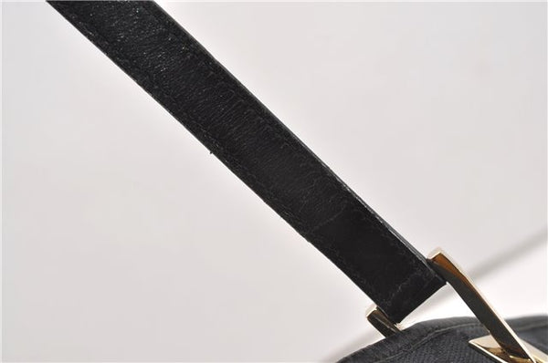 Authentic GUCCI Shoulder Hand Tote Bag GG Canvas Leather 0021099 Black 9148F