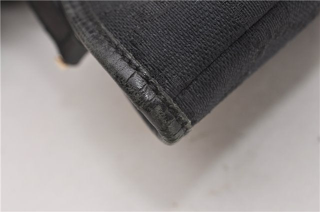 Authentic GUCCI Shoulder Hand Tote Bag GG Canvas Leather 0021099 Black 9148F