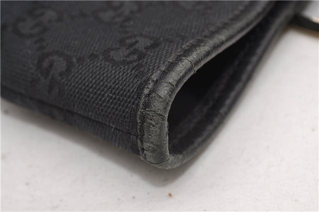 Authentic GUCCI Shoulder Hand Tote Bag GG Canvas Leather 0021099 Black 9148F