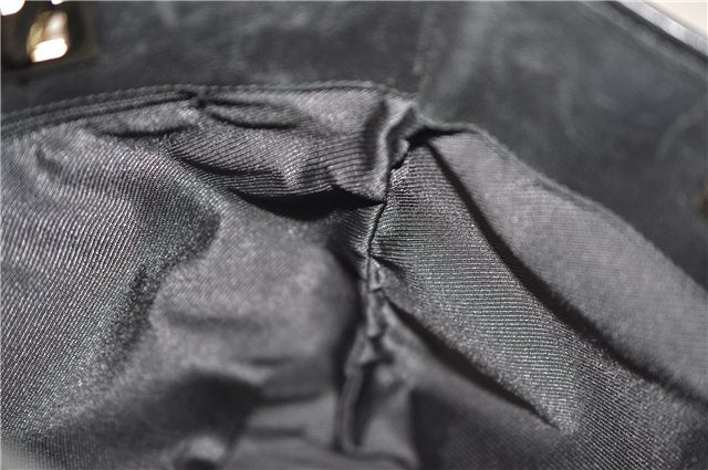 Authentic GUCCI Shoulder Hand Tote Bag GG Canvas Leather 0021099 Black 9148F