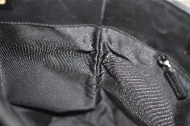 Authentic GUCCI Shoulder Hand Tote Bag GG Canvas Leather 0021099 Black 9148F