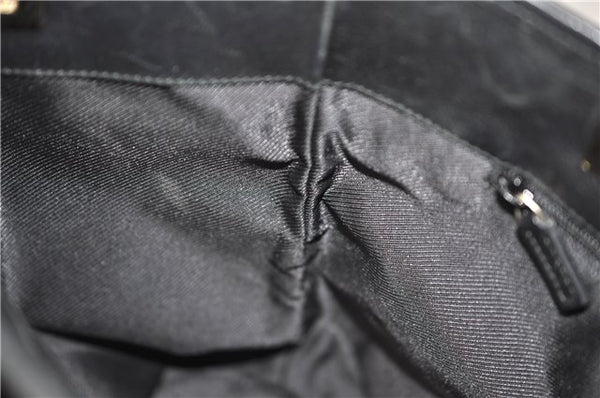 Authentic GUCCI Shoulder Hand Tote Bag GG Canvas Leather 0021099 Black 9148F