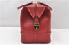 Authentic GUCCI Vintage Doctors Bag 2Way Shoulder Hand Bag Leather Red 9149F