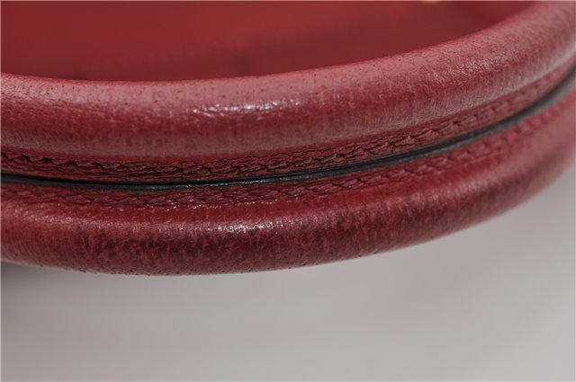 Authentic GUCCI Vintage Doctors Bag 2Way Shoulder Hand Bag Leather Red 9149F