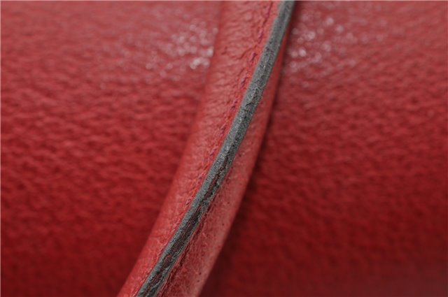 Authentic GUCCI Vintage Doctors Bag 2Way Shoulder Hand Bag Leather Red 9149F