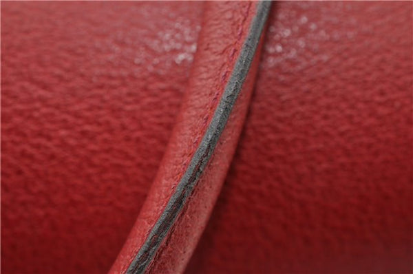 Authentic GUCCI Vintage Doctors Bag 2Way Shoulder Hand Bag Leather Red 9149F