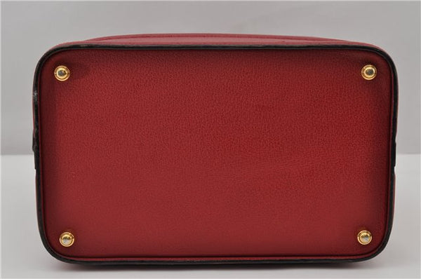 Authentic GUCCI Vintage Doctors Bag 2Way Shoulder Hand Bag Leather Red 9149F