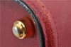 Authentic GUCCI Vintage Doctors Bag 2Way Shoulder Hand Bag Leather Red 9149F