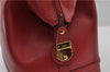 Authentic GUCCI Vintage Doctors Bag 2Way Shoulder Hand Bag Leather Red 9149F