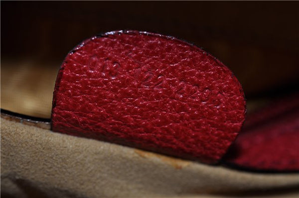 Authentic GUCCI Vintage Doctors Bag 2Way Shoulder Hand Bag Leather Red 9149F