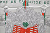 Authentic HERMES Carre 90 Scarf "VUE DU CAROSSE DE LA GALERE" Silk White 9150D