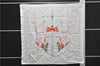 Authentic HERMES Carre 90 Scarf "VUE DU CAROSSE DE LA GALERE" Silk White 9150D