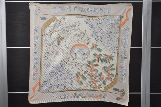 Authentic HERMES Pleats Scarf 