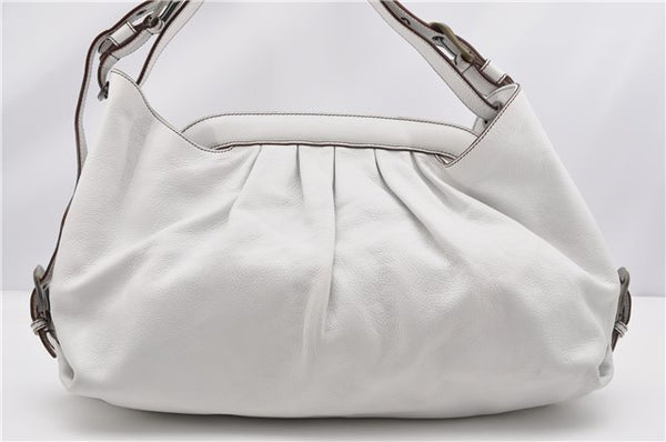 Authentic FENDI BORSA HOBO DOCTOR Vintage Shoulder Hand Bag Leather White 9157F