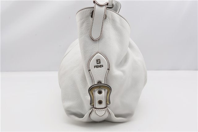 Authentic FENDI BORSA HOBO DOCTOR Vintage Shoulder Hand Bag Leather White 9157F