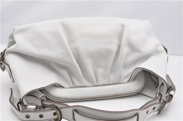 Authentic FENDI BORSA HOBO DOCTOR Vintage Shoulder Hand Bag Leather White 9157F