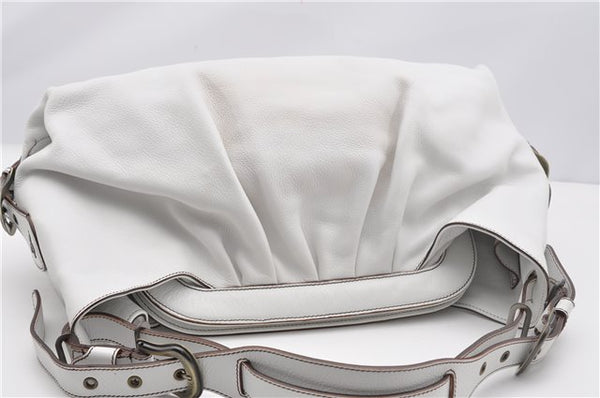 Authentic FENDI BORSA HOBO DOCTOR Vintage Shoulder Hand Bag Leather White 9157F