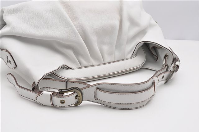 Authentic FENDI BORSA HOBO DOCTOR Vintage Shoulder Hand Bag Leather White 9157F