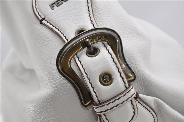 Authentic FENDI BORSA HOBO DOCTOR Vintage Shoulder Hand Bag Leather White 9157F