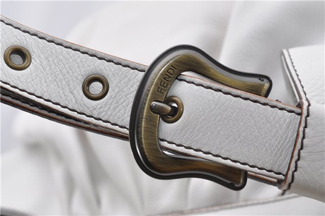 Authentic FENDI BORSA HOBO DOCTOR Vintage Shoulder Hand Bag Leather White 9157F