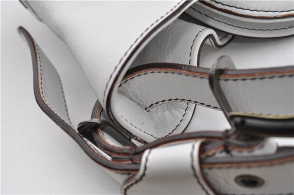 Authentic FENDI BORSA HOBO DOCTOR Vintage Shoulder Hand Bag Leather White 9157F
