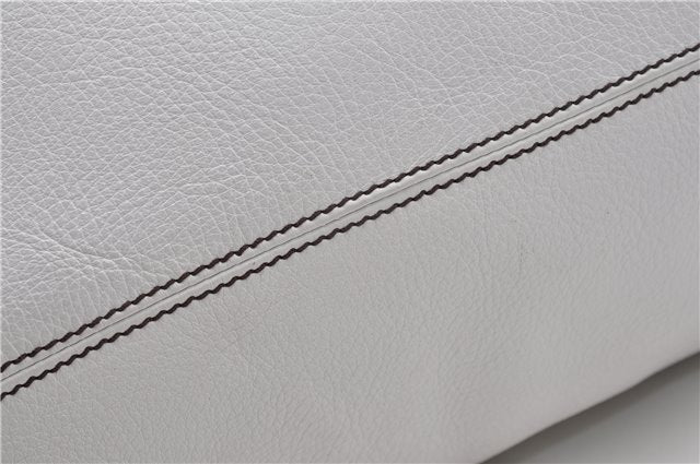 Authentic FENDI BORSA HOBO DOCTOR Vintage Shoulder Hand Bag Leather White 9157F