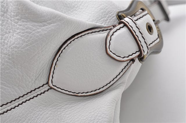 Authentic FENDI BORSA HOBO DOCTOR Vintage Shoulder Hand Bag Leather White 9157F