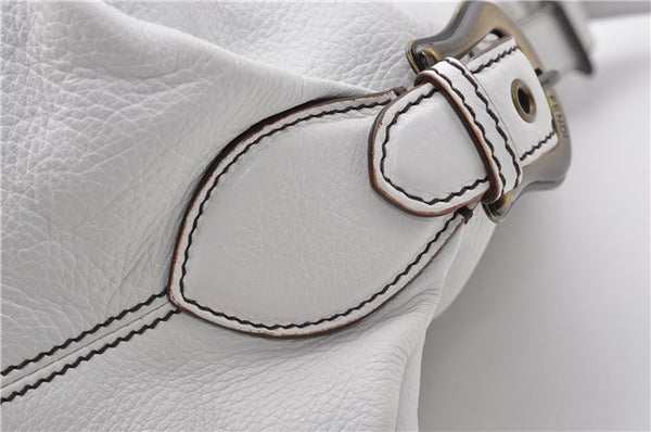 Authentic FENDI BORSA HOBO DOCTOR Vintage Shoulder Hand Bag Leather White 9157F
