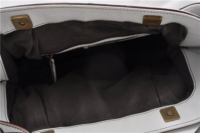 Authentic FENDI BORSA HOBO DOCTOR Vintage Shoulder Hand Bag Leather White 9157F