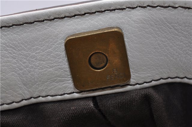 Authentic FENDI BORSA HOBO DOCTOR Vintage Shoulder Hand Bag Leather White 9157F