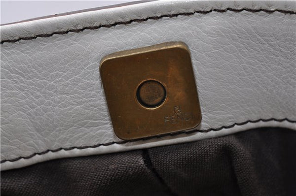 Authentic FENDI BORSA HOBO DOCTOR Vintage Shoulder Hand Bag Leather White 9157F
