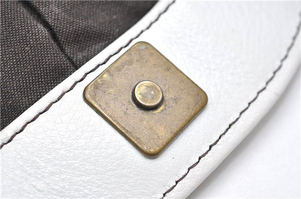 Authentic FENDI BORSA HOBO DOCTOR Vintage Shoulder Hand Bag Leather White 9157F