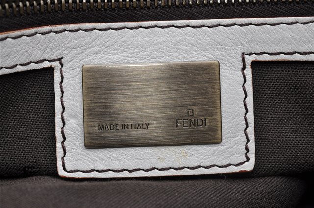 Authentic FENDI BORSA HOBO DOCTOR Vintage Shoulder Hand Bag Leather White 9157F