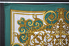 Authentic HERMES Carre 90 Scarf "Les Tuileries" Silk Green 9158D