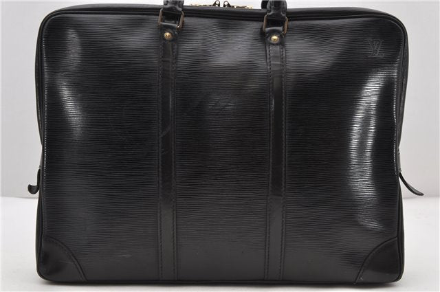 Auth Louis Vuitton Epi Porte Documents Voyage Briefcase Black M59162 LV 9162C