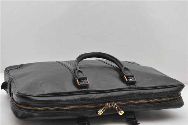 Auth Louis Vuitton Epi Porte Documents Voyage Briefcase Black M59162 LV 9162C