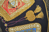 Authentic HERMES Carre 90 Scarf "Poste et Cavalerie" Silk Black 9166D