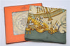 Authentic HERMES Carre 90 Scarf "LUNA PARK" Silk Khaki Green Box 9166E