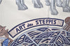 Authentic HERMES Carre 90 Scarf "ART des STEPPES" Silk Blue 9169E