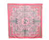 Authentic HERMES Carre 90 Scarf "LES TUILERIES" Silk Pink 9171D