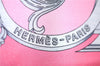 Authentic HERMES Carre 90 Scarf "LES TUILERIES" Silk Pink 9171D