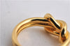 Authentic HERMES Scarf Ring Atame Circle Knot Design Gold Tone 9171E