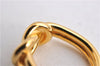 Authentic HERMES Scarf Ring Atame Circle Knot Design Gold Tone 9171E