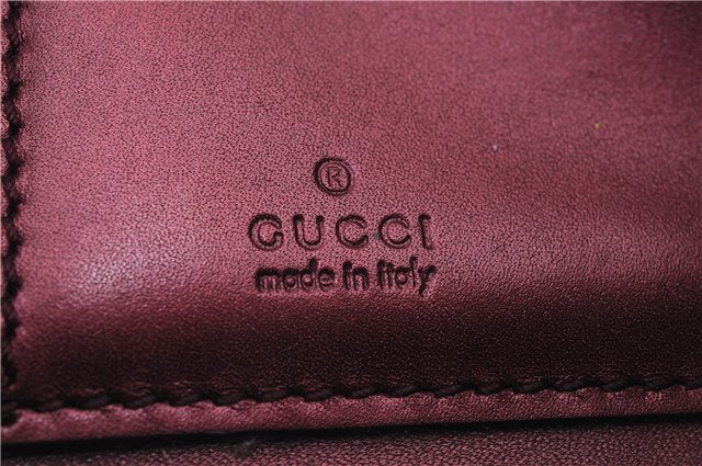 Authentic GUCCI Lovely Heart GG PVC Long Wallet 295671 Purple 9172C