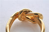 Authentic HERMES Scarf Ring Atame Circle Knot Design Gold Tone Box 9176E