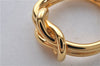 Authentic HERMES Scarf Ring Atame Circle Knot Design Gold Tone Box 9176E